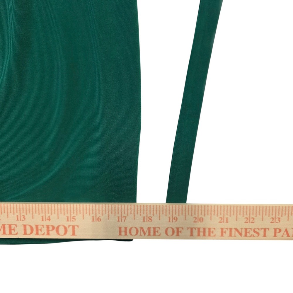 Visstes Emerald Green One Shoulder Dress Gold Ring Belt Size M - Picture 6 of 8